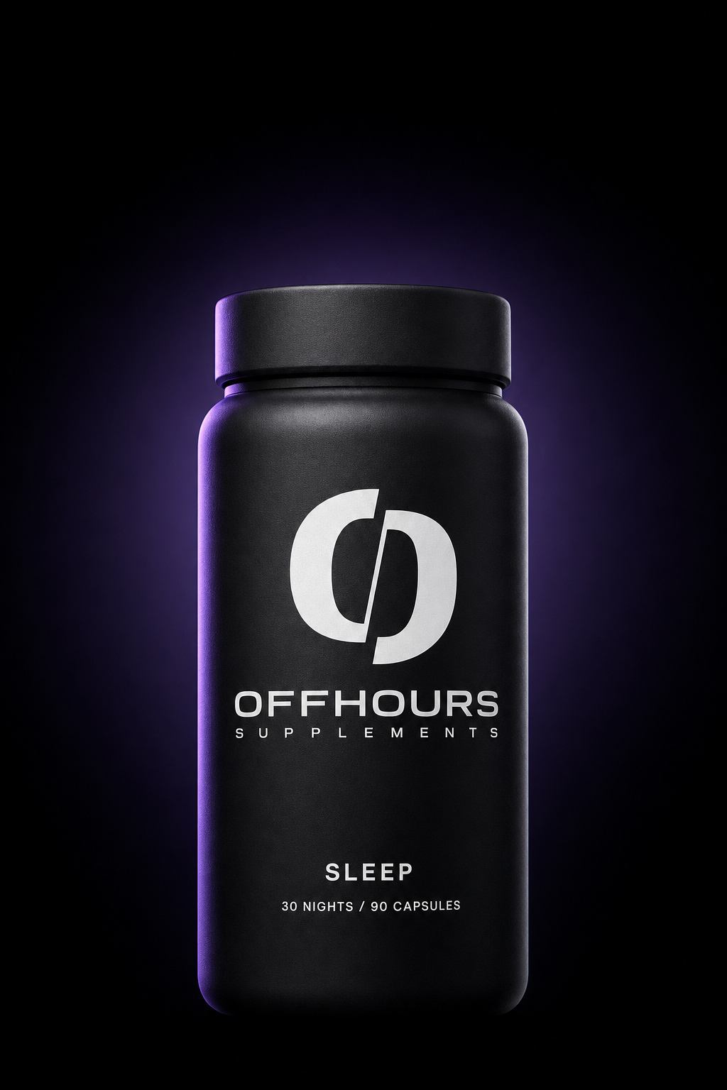 OFFHOURS Sleep recovery capsules black bottle